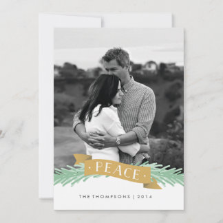 Fotoport för Peace Ribbon Helgdag Julkort