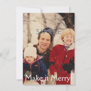 Fotoport för Santa och Rudolf Julkort
