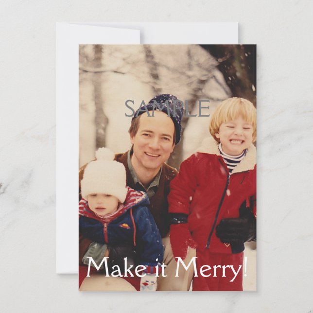 Fotoport för Santa och Rudolf Julkort (Framsida)