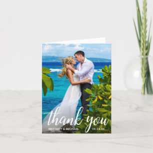 Fotoportet Bröllop Tack Bride Groom Kort