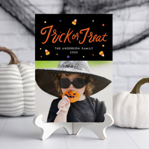 Fotoportet Candy corn Bus eller godis Halloween