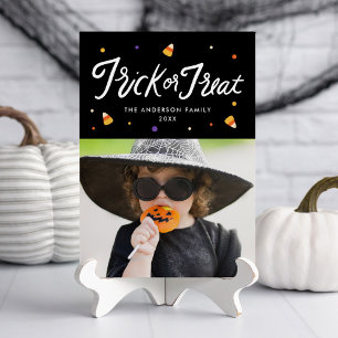 Fotoportet Candy corn Bus eller godis Halloween
