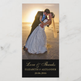 Fotoportet Elegant bröllop Tack Kort