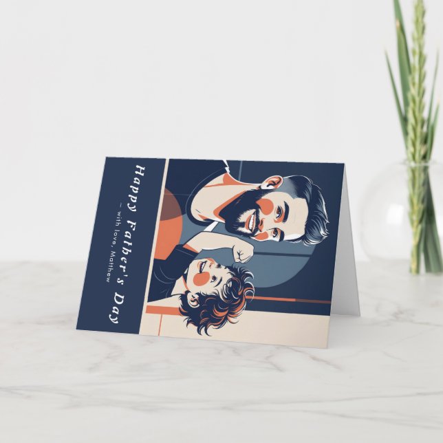 Fotoportet far dag - Anpassningsbar för Pappa Tack Kort (Framsida)