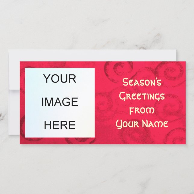 Fotoportet för säsongens hälsningar julkort (Framsida)