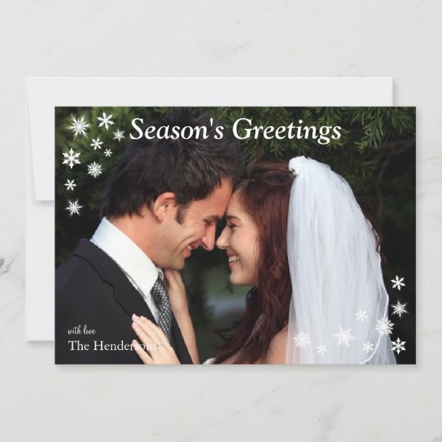 Fotoportet för säsongens hälsningar julkort (Framsida)