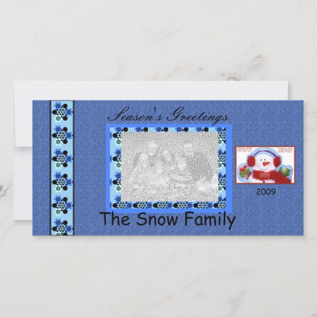 Fotoportet för säsongens hälsningar julkort (Framsida)