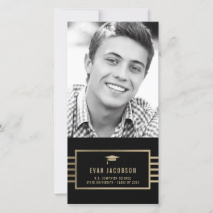 Fotoportet Guld Cap EDITABLE FÄRG Studenten Meddelande