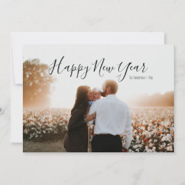 Fotoportet Guld Confetti Gott nytt år Julkort