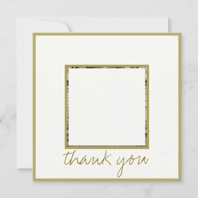 Fotoportet Guld Elegant Bröllop Inbjudningar (Framsida)