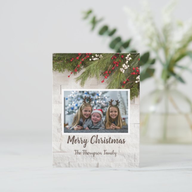 Fotoportet Hälsning under jul Vykort (Stående Fram)