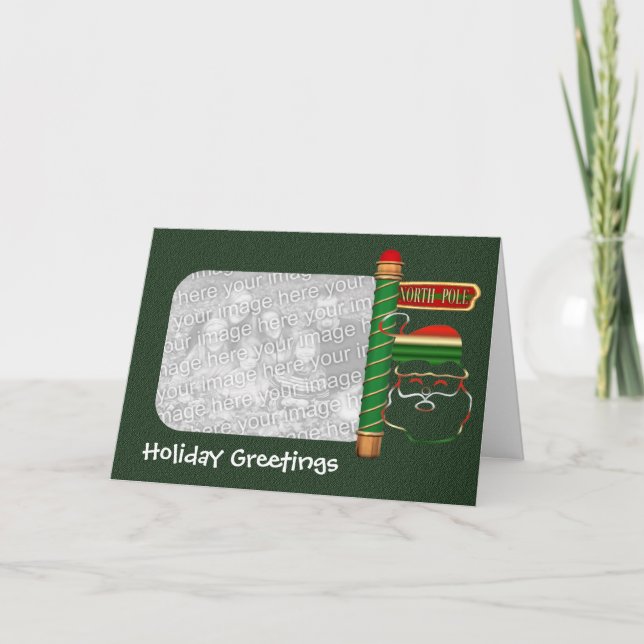 Fotoportet jultomten Ansikte Helgdag Helgkort (Framsida)