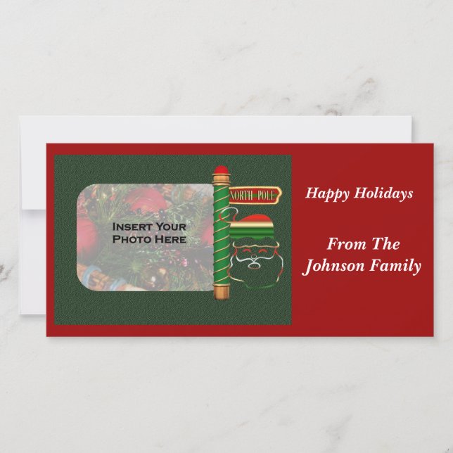 Fotoportet jultomten Ansikte Helgdag Julkort (Framsida)