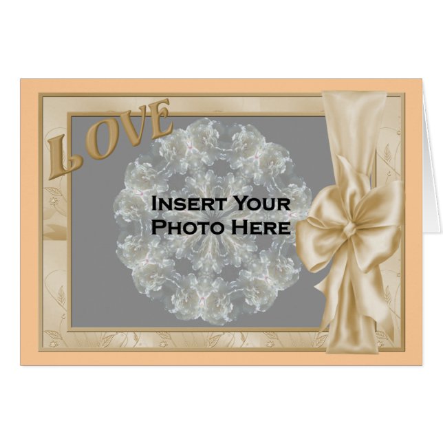 Fotoportet Kärlek Elegant Ram OBS Kort (Framsidan Horizontal)