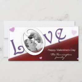 Fotoportet Kärlek Red Valentine Day Julkort