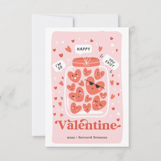 Fotoportet Lycklig Valentine Day Inbjudningar (Framsida)