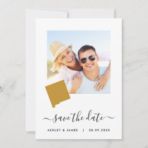 Fotoportet New mexico Karta Bröllop spara datum Datumet