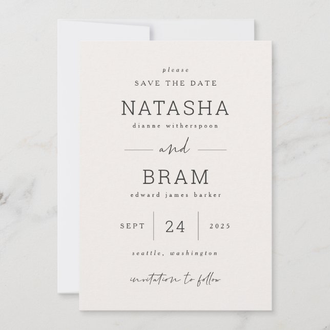 Fotoportet Spara datum meddelande Bröllop (Framsida)