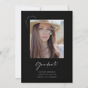 Fotoportet Studenten Senior Class Photo annonuncem Spara Datumet
