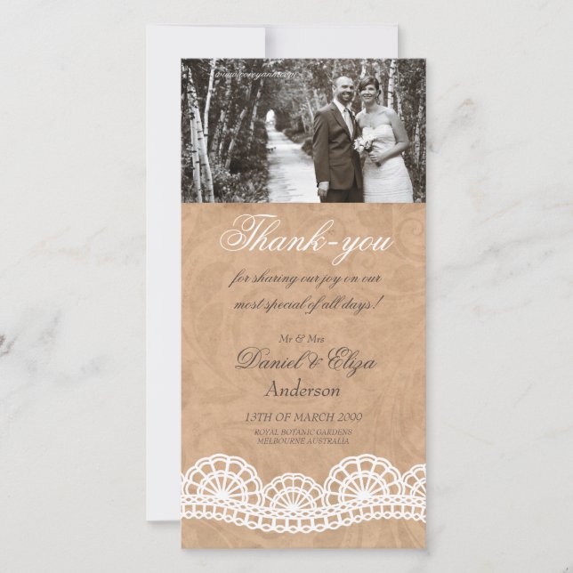 Fotoportet vintage Snöre Tack (Framsida)