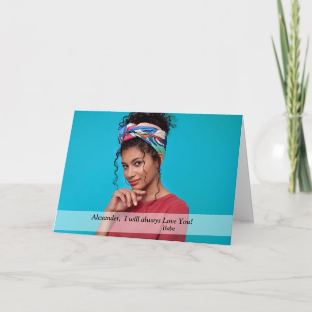 Fotoportets Anpassningsbar för födelsedagskort Kort (Framsida)