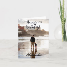Fotoportets Anpassningsbar för födelsedagskort Tack Kort