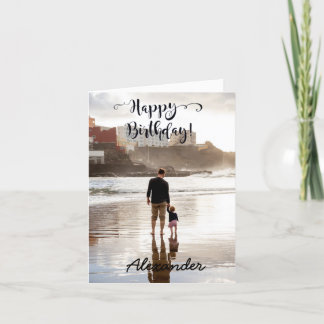 Fotoportets Anpassningsbar för födelsedagskort Tack Kort