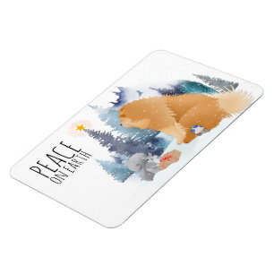 Fotoportorn PEACE Chow hund helgdag Magnet