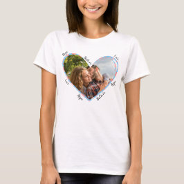Fotopresenten Big Kärlek valentines day personlig T Shirt