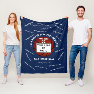 Fotopresenter till seniorfest för basketspelare fleecefilt