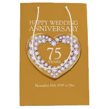 Fotopresentsäck för 75:e bröllop