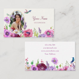 Fotoprofil för blomma visitkort