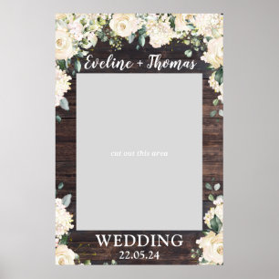 Fotopropp i Greenery foliage boho rustic bröllop Poster
