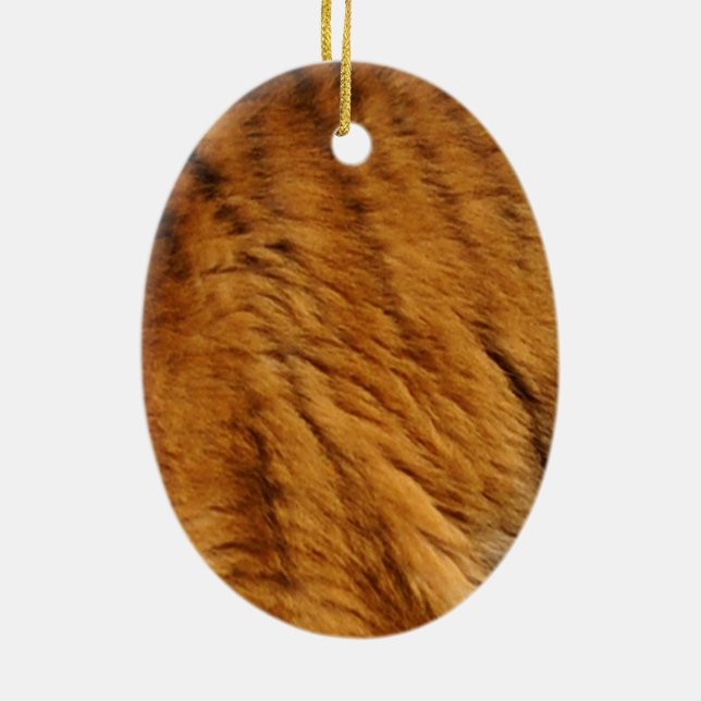 Fotoproverna Tiger Rand Big Cat Wildlife Julgransprydnad Keramik (Baksidan)