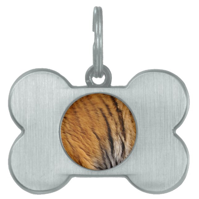 Fotoproverna Tiger Rand Big Cat Wildlife Namnbricka Husdjur (Framsidan)