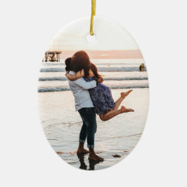 Fotoprydnadsföremål för anpassningsbarna "I kärlek Julgransprydnad Keramik