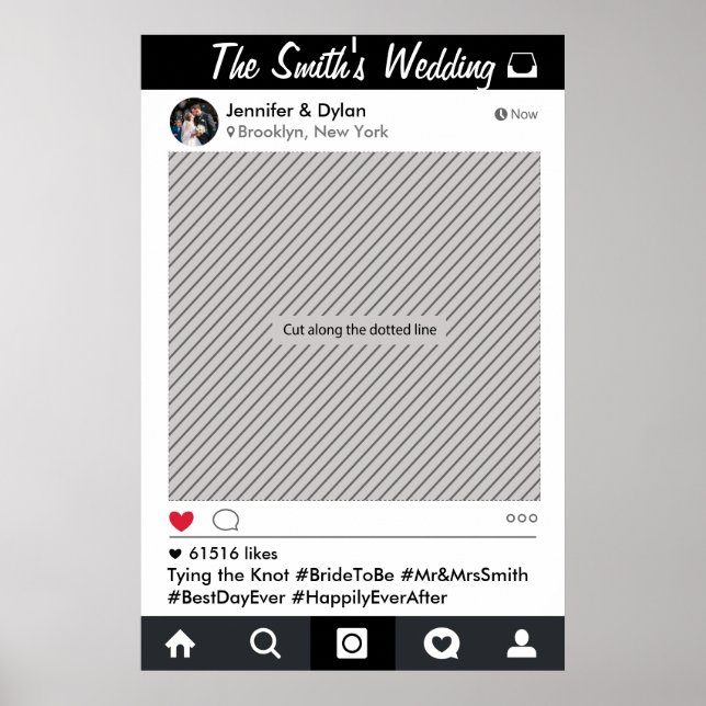 Fotoptoprop för Social Media Ram Party Poster (Framsidan)