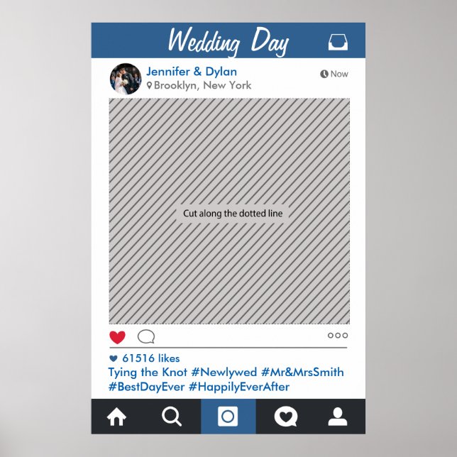 Fotoptoprop för Social Media Ram Party Poster (Framsidan)