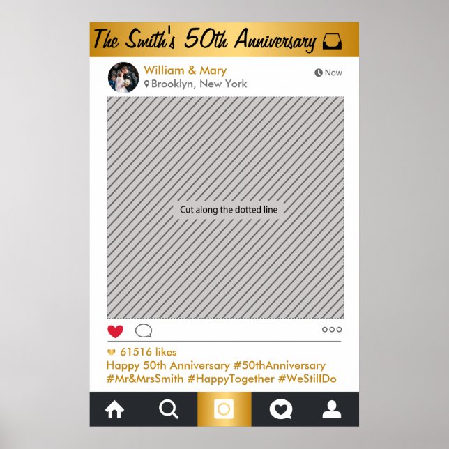 Fotoptoprop för Social Media Ram Party Poster (Framsidan)