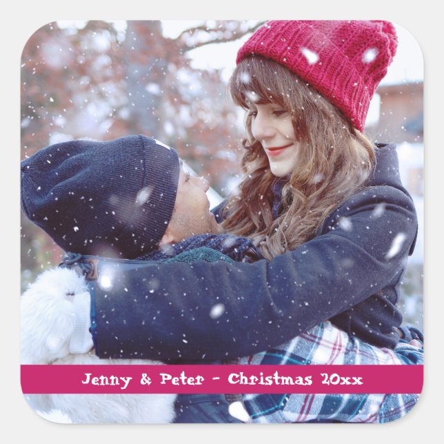 Fotopulstickers Fyrkantigt Klistermärke (Framsida)