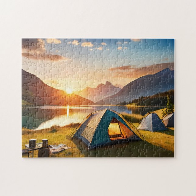 Fotopussel för Campsite Photo Puzzles Internet (Horisontell)
