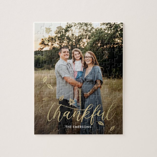 Fotopussel för Thanksgiving under vänstra hösten (Vertikal)