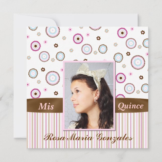 FotoQuinceañera inbjudan (Framsida)
