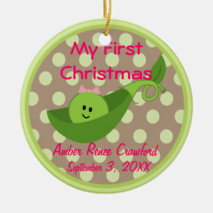 Fotoramflicka 1st prydnad för jul julgransprydnad keramik