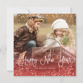 Fotoratecken för Snö-julskript Julkort