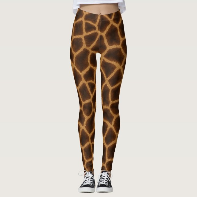 Fotorealistisk Giraffe-Göm Leggings (Framsida)