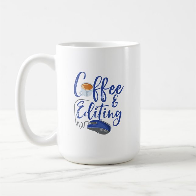 Fotoredigeraren för kaffe och redigering av video kaffemugg (Vänster)