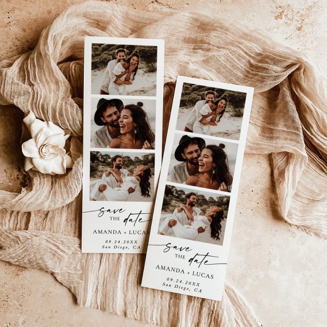 Fotoremsan Spara datum, inbjudan till foto Booth (Skapare uppladdad)