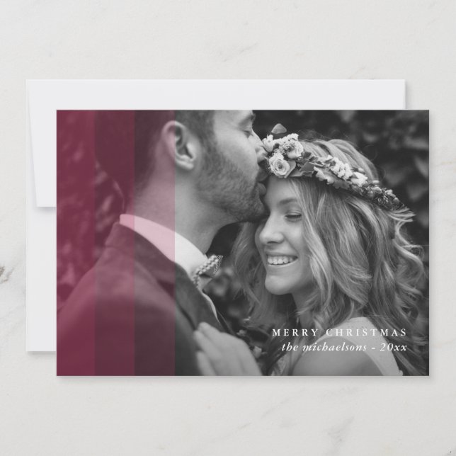 Fotorött i Modern Gräns God jul Julkort (Framsida)