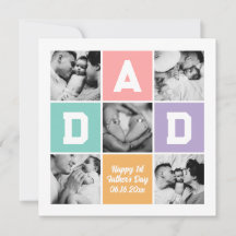 Fotorutnät för familjen New Pappa First Fars dag
